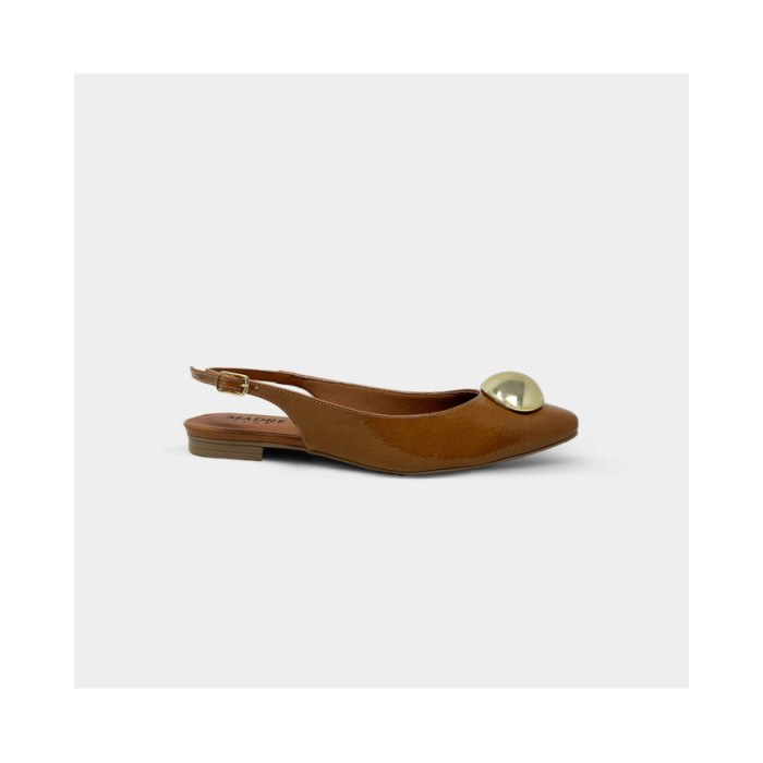 Bailarinas de Mujer Marca MADRE FLOE color AMBAR GLOSSY