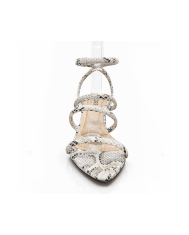 Calzado de mujer marca MADRE FLOE SNAKE WHITE