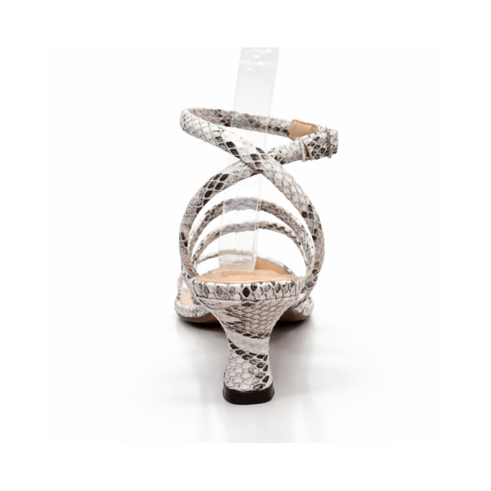 Calzado de mujer marca MADRE FLOE SNAKE WHITE