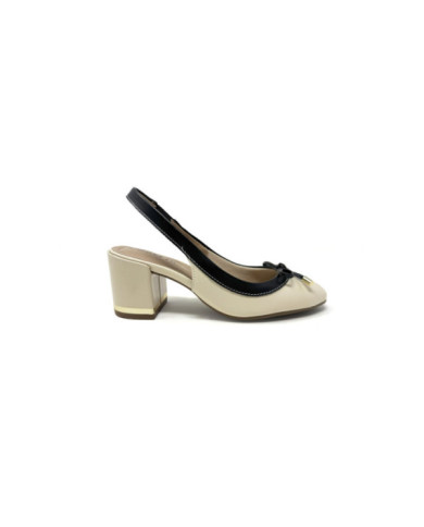 Zapatos de Mujer NAPA CREMA 985/NEGRO
