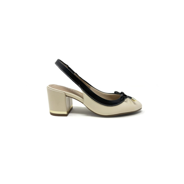 Zapatos de Mujer NAPA CREMA 985/NEGRO
