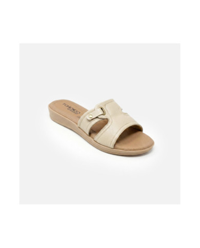 Calzado TCHOCCO CUERO CREME Mujer, Sandalias mujer
