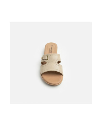 Calzado TCHOCCO CUERO CREME Mujer, Sandalias mujer