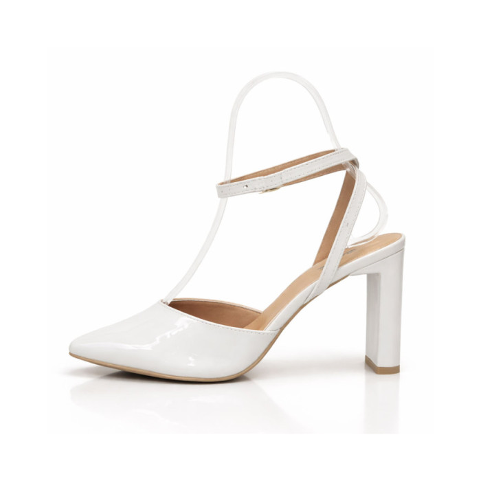 Calzado MADRE FLOE VERNIZ WHITE Mujer, Tacones mujer