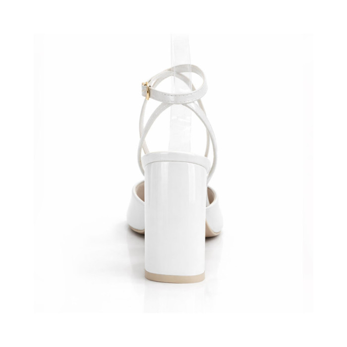 Calzado MADRE FLOE VERNIZ WHITE Mujer, Tacones mujer