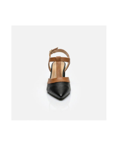 Calzado TCHOCCO CUERO CARAMELO-PRETO Mujer, Tacones mujer