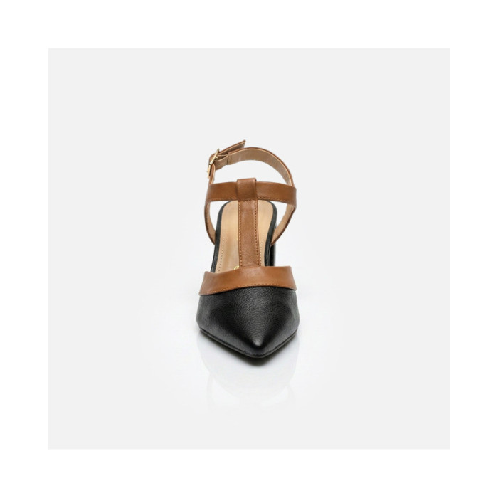 Calzado TCHOCCO CUERO CARAMELO-PRETO Mujer, Tacones mujer